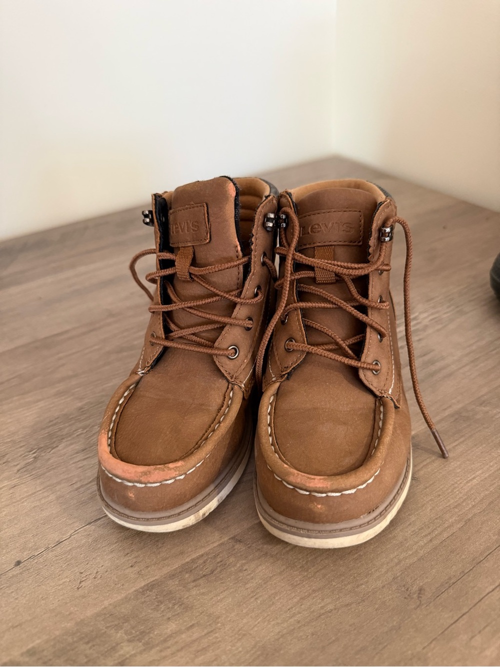 Levi's Brown boys Leather Moc Toe Work Boots